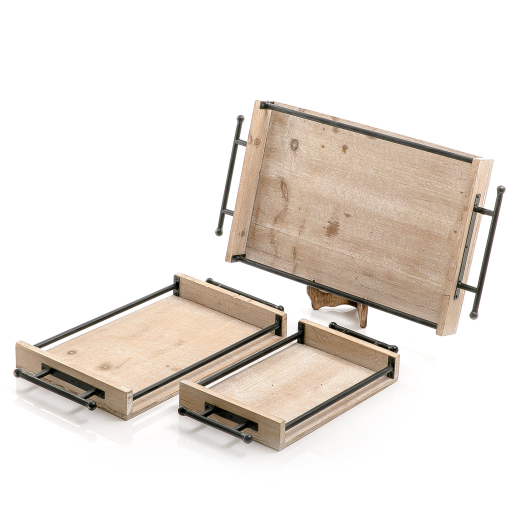 Set of 3 Wooden trays (6937251446949)
