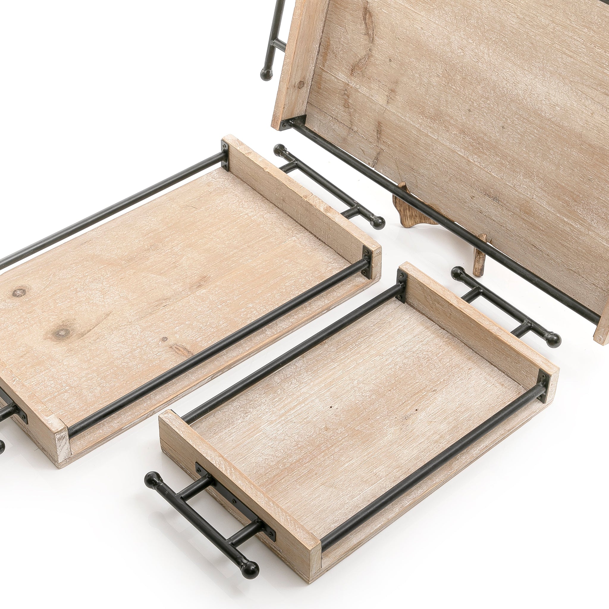 Set of 3 Wooden trays (6937251446949)