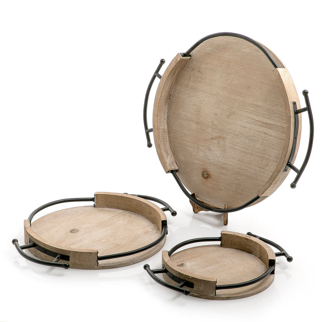 Set of 3 Wooden trays (6937251676325)
