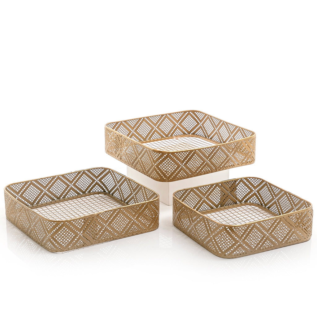Set Of 3 Metal Trays (6881088372901)