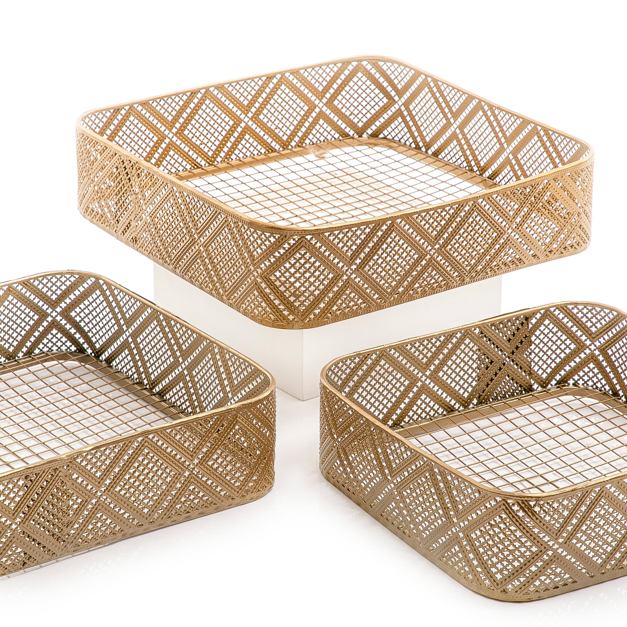 Set Of 3 Metal Trays (6881088372901)