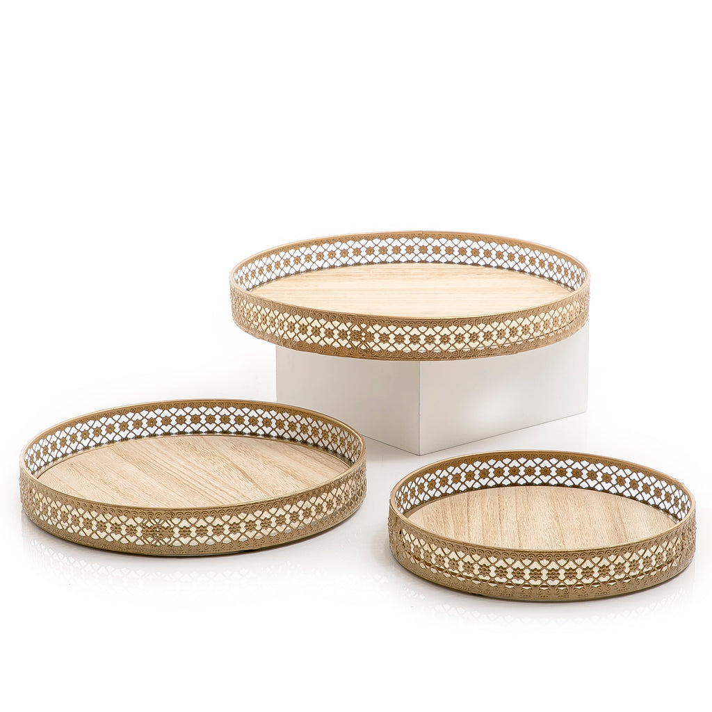 Set Of 3 Metal Trays (6881092960421)