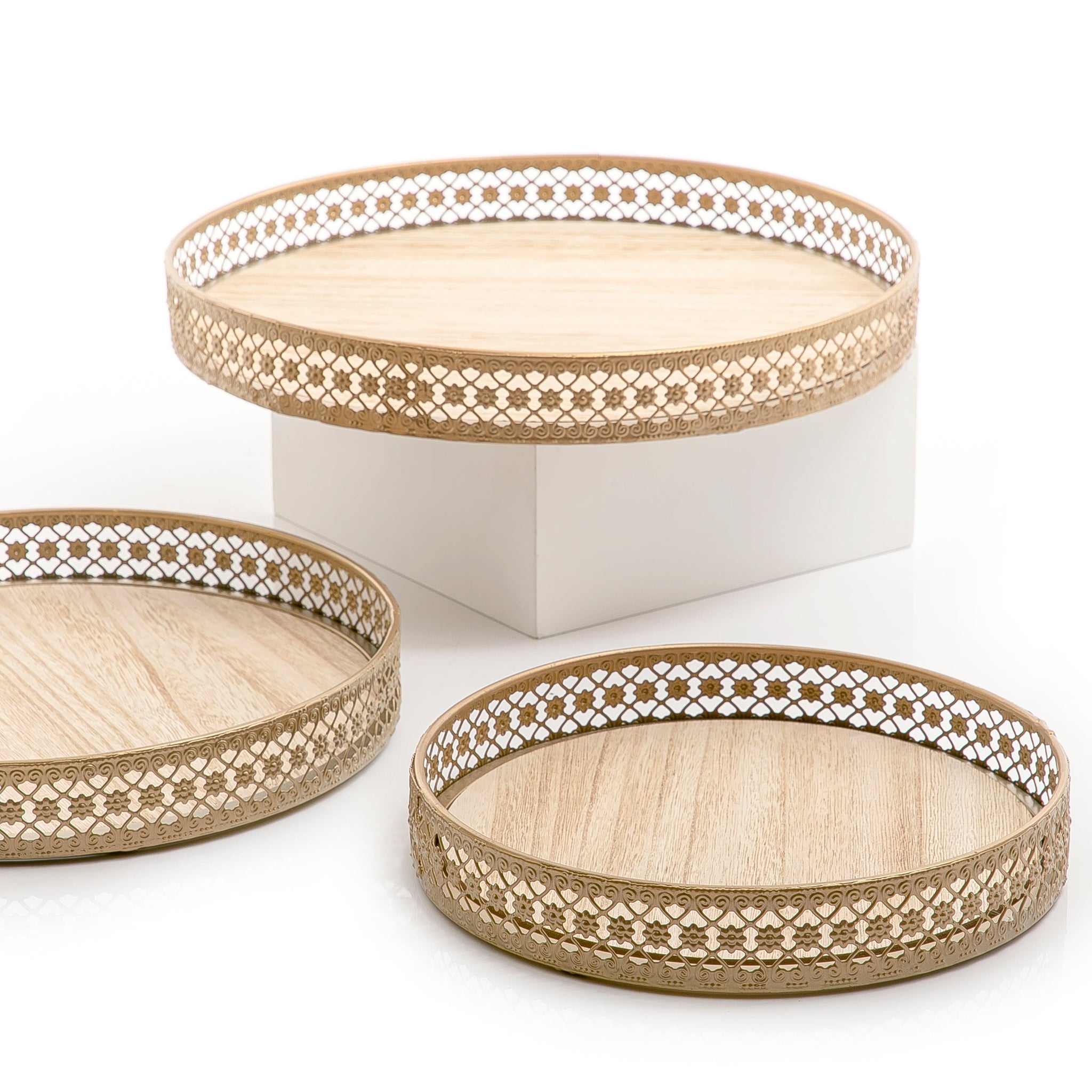 Set Of 3 Metal Trays (6881092960421)