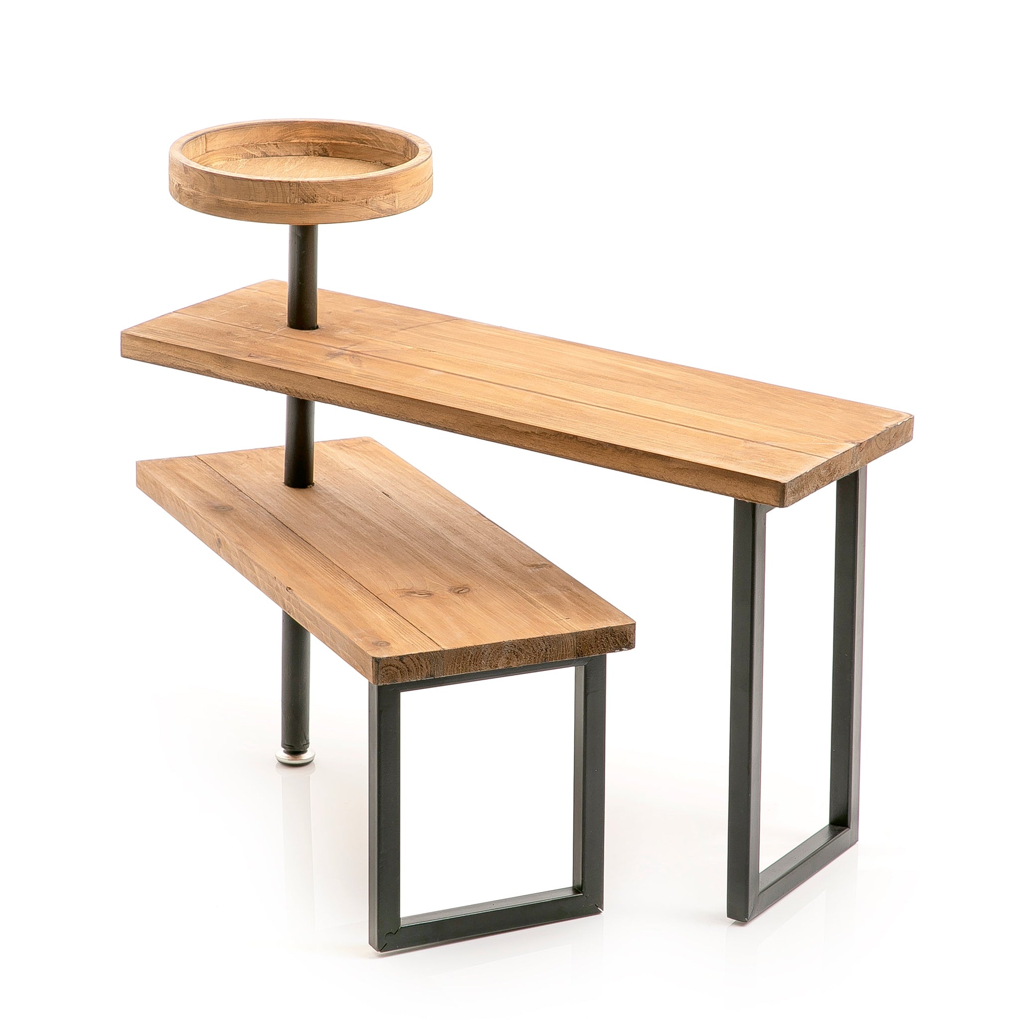 Metal and wood stand