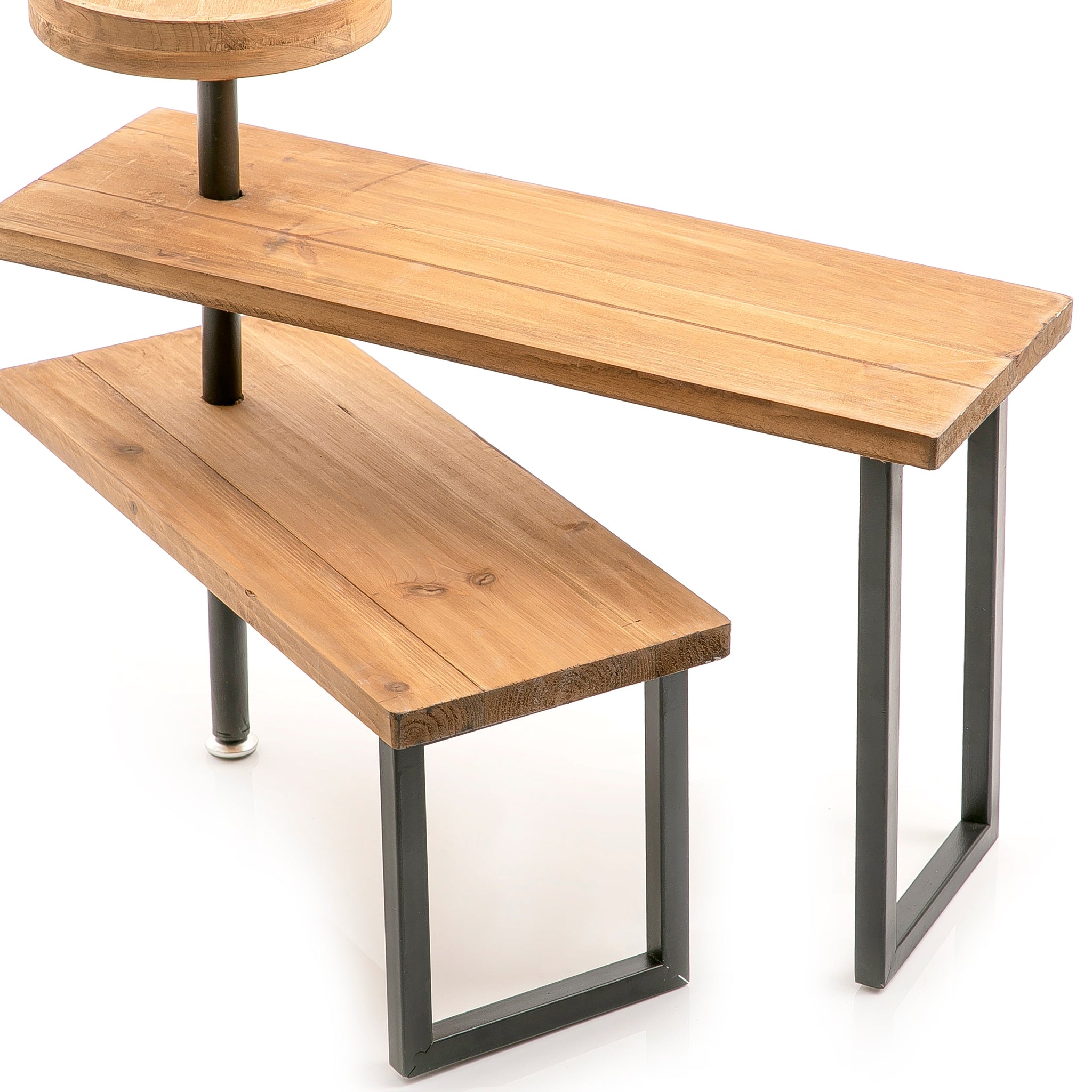 Metal and wood stand