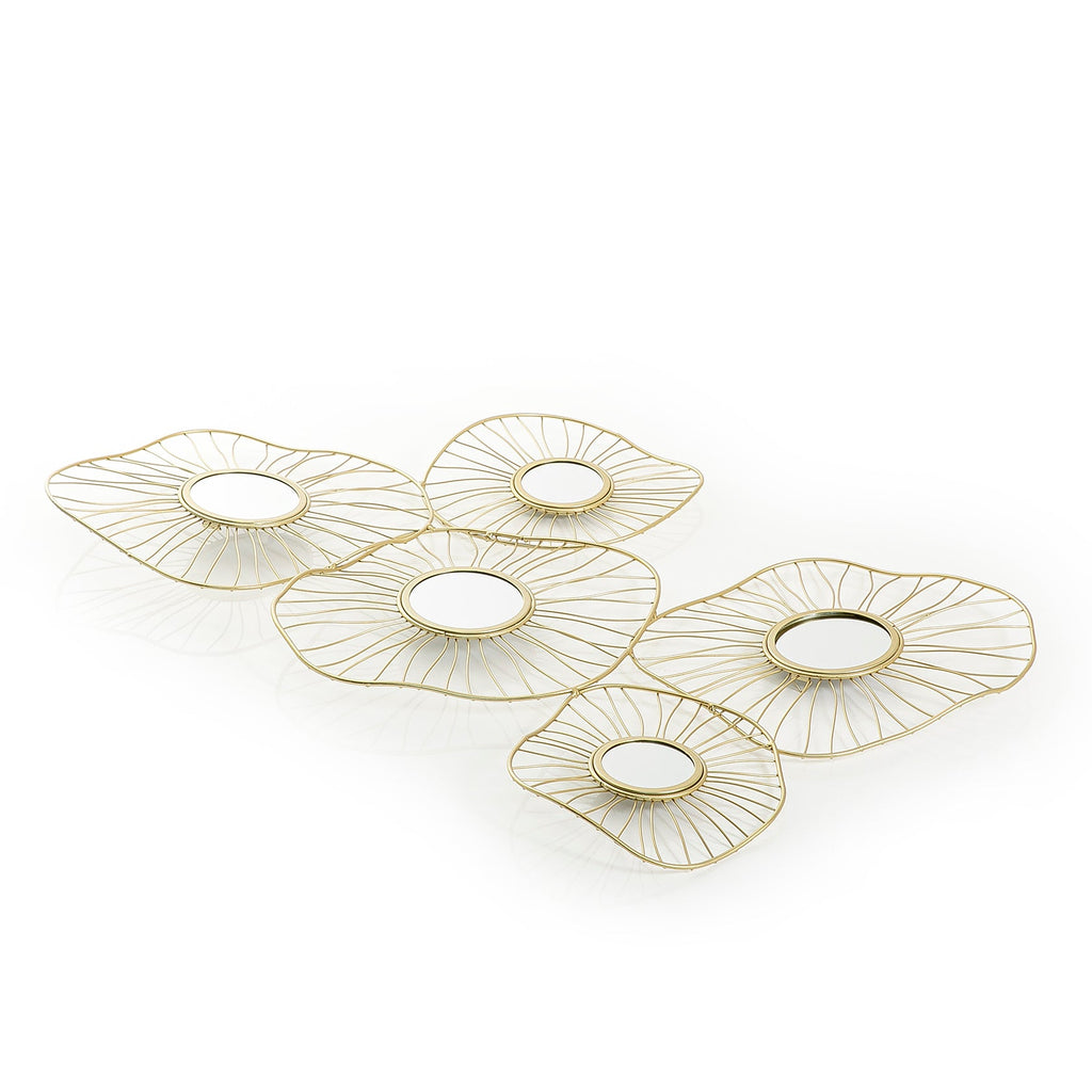 Metal stand with mirror