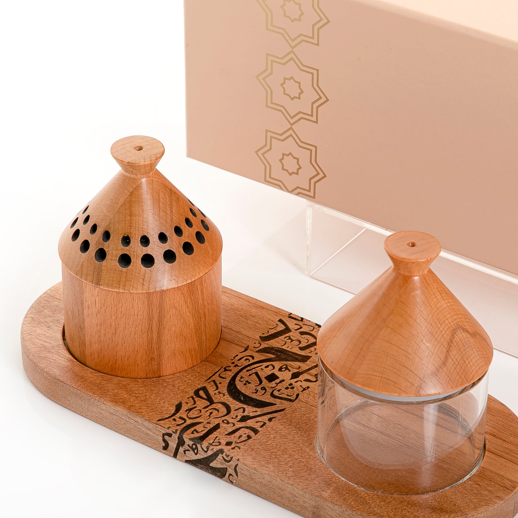 Wooden Mabkhar With Islamic art