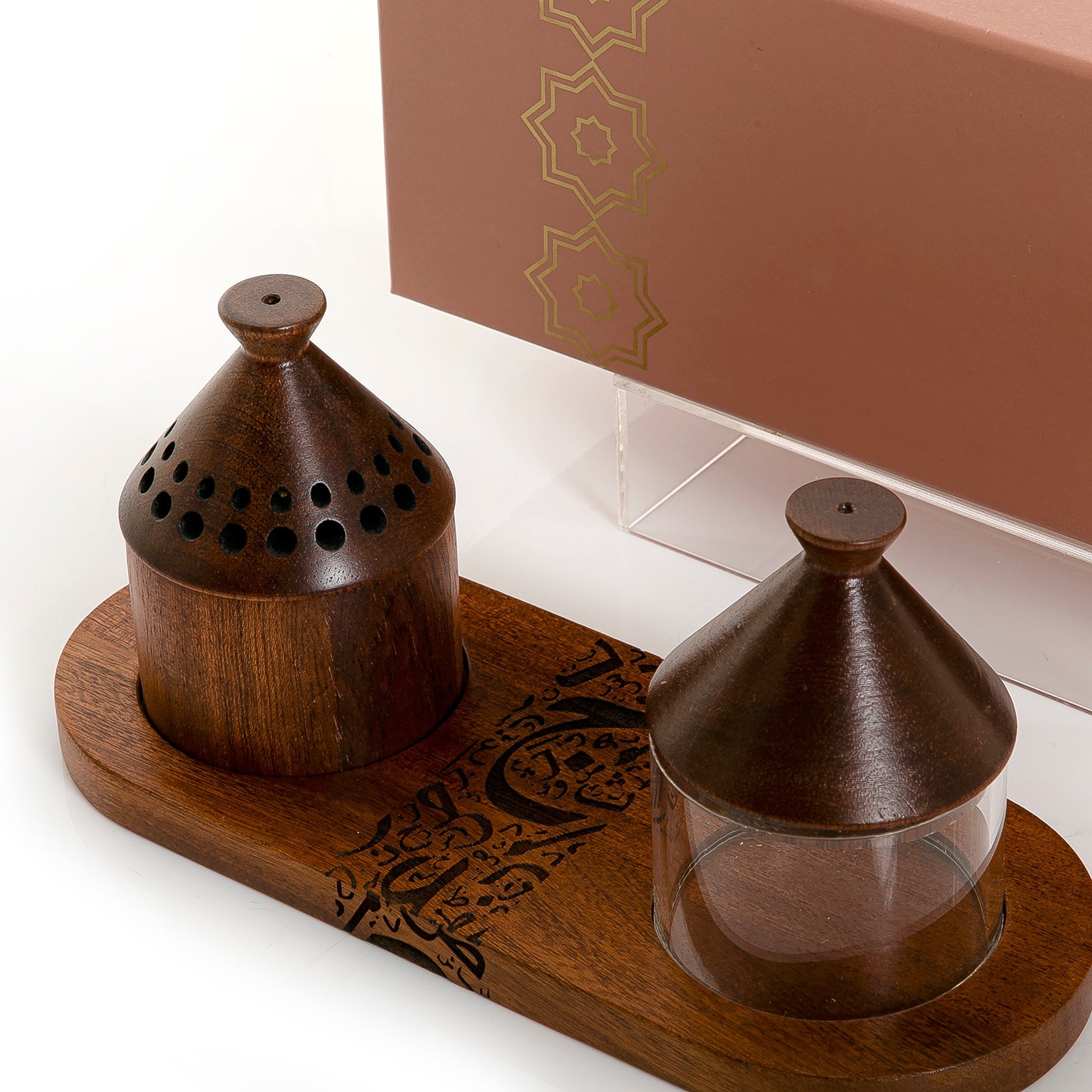 Wooden Mabkhar With Islamic art