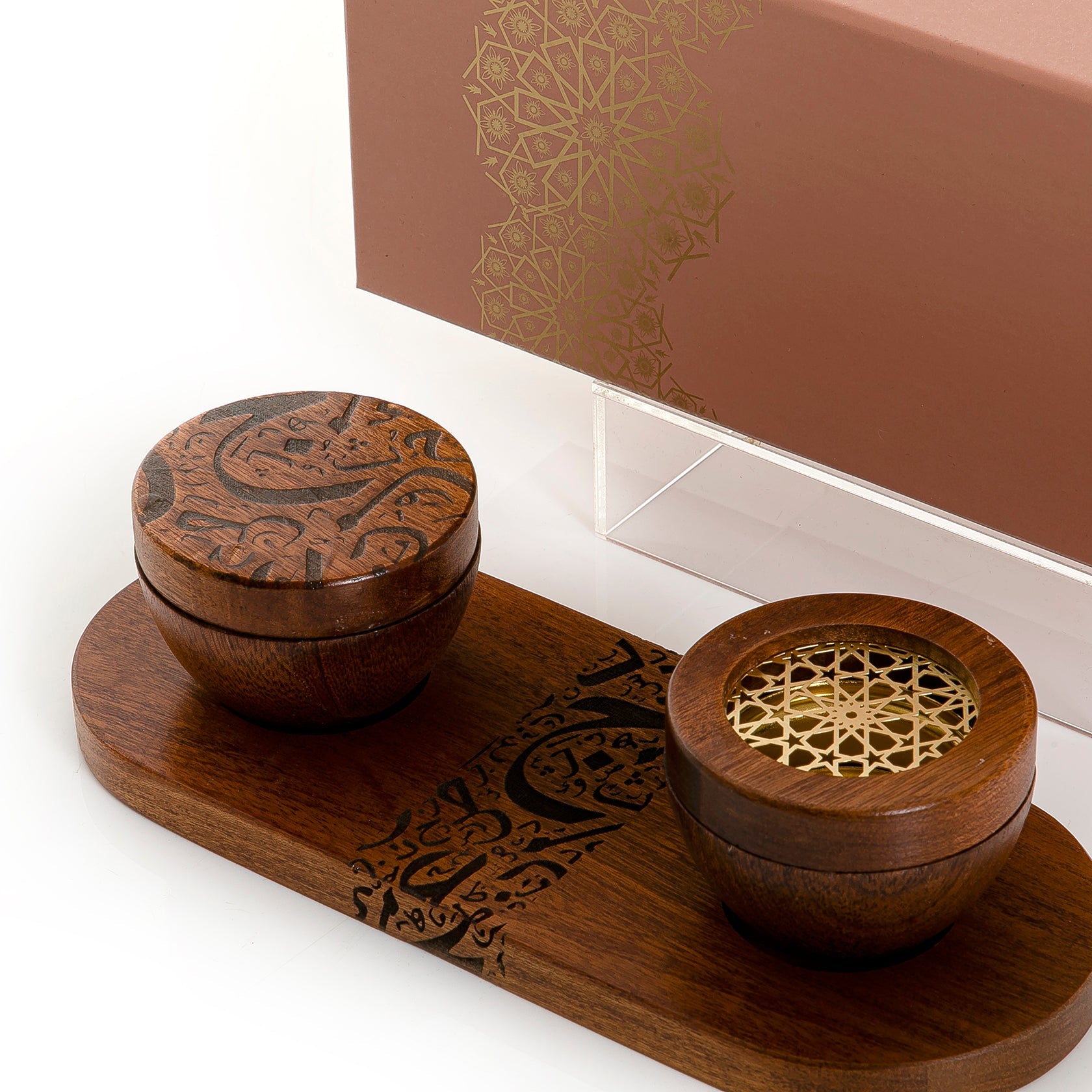 Wooden Mabkhar With Islamic art