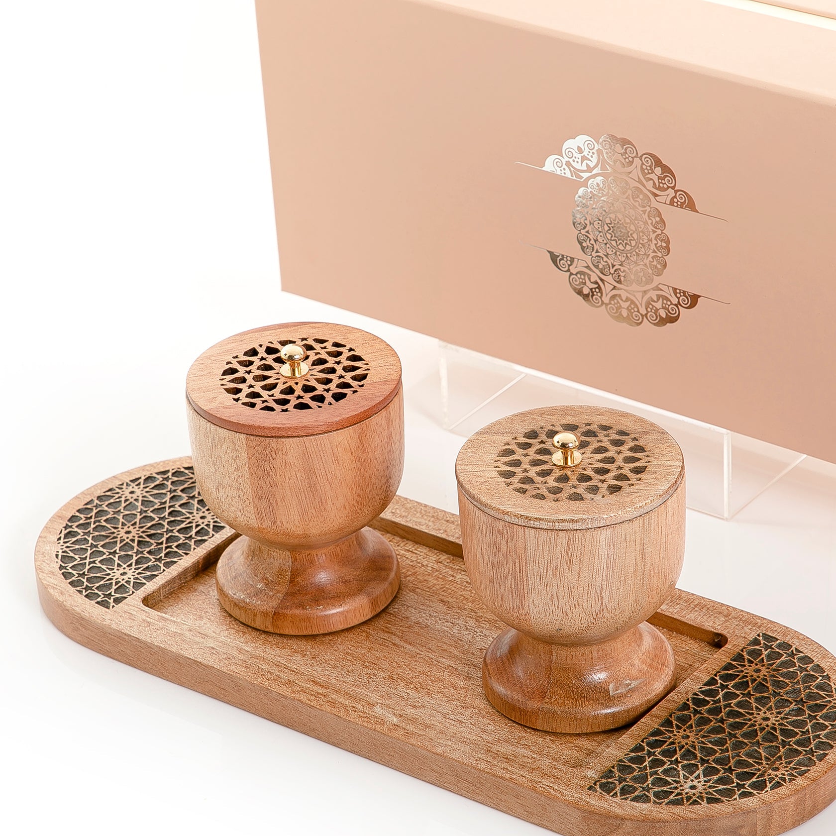 Wooden Mabkhar With Islamic art