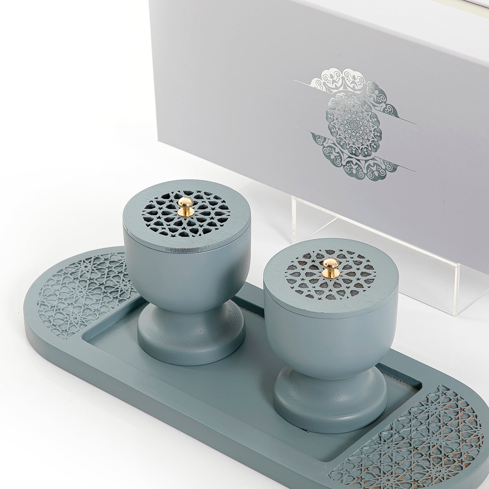 Wooden Mabkhar With Islamic art