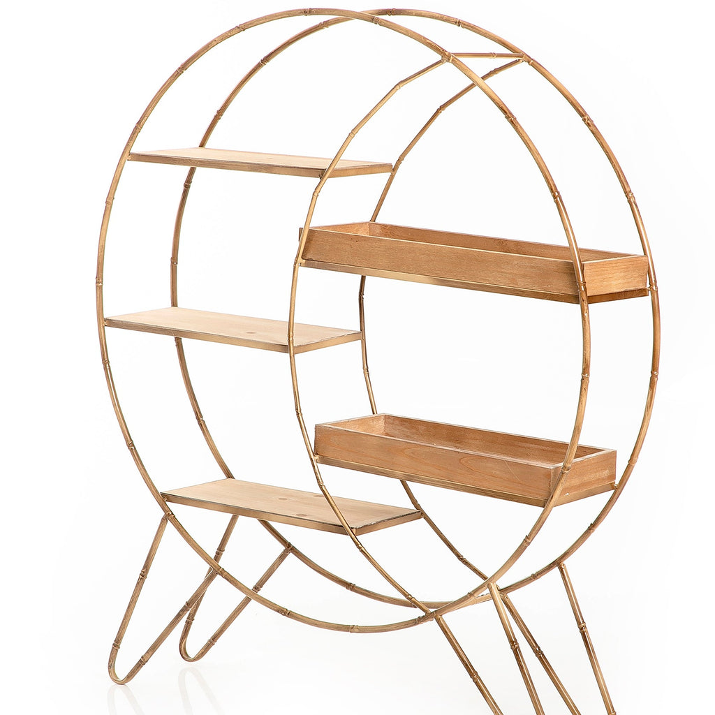 Metal and wood stand