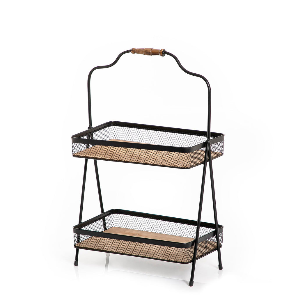 Metal and wood stand