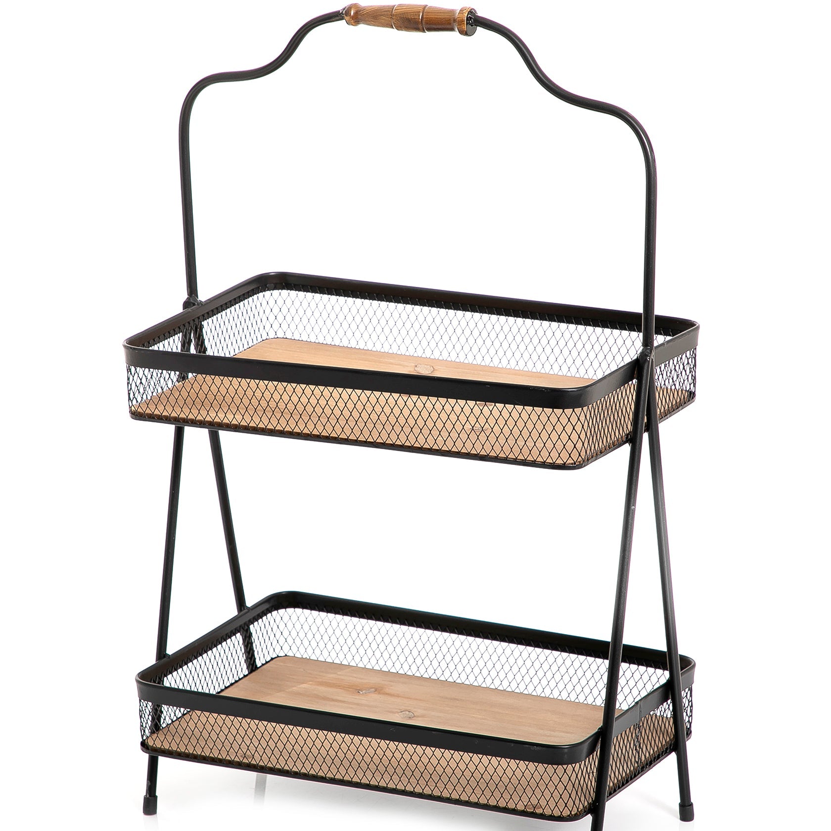 Metal and wood stand