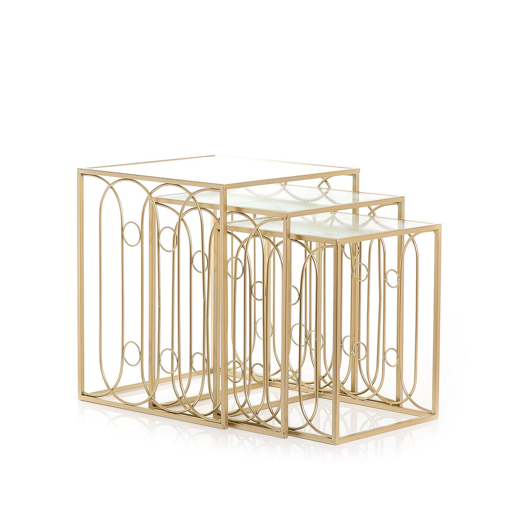 Set of 3 metal tables