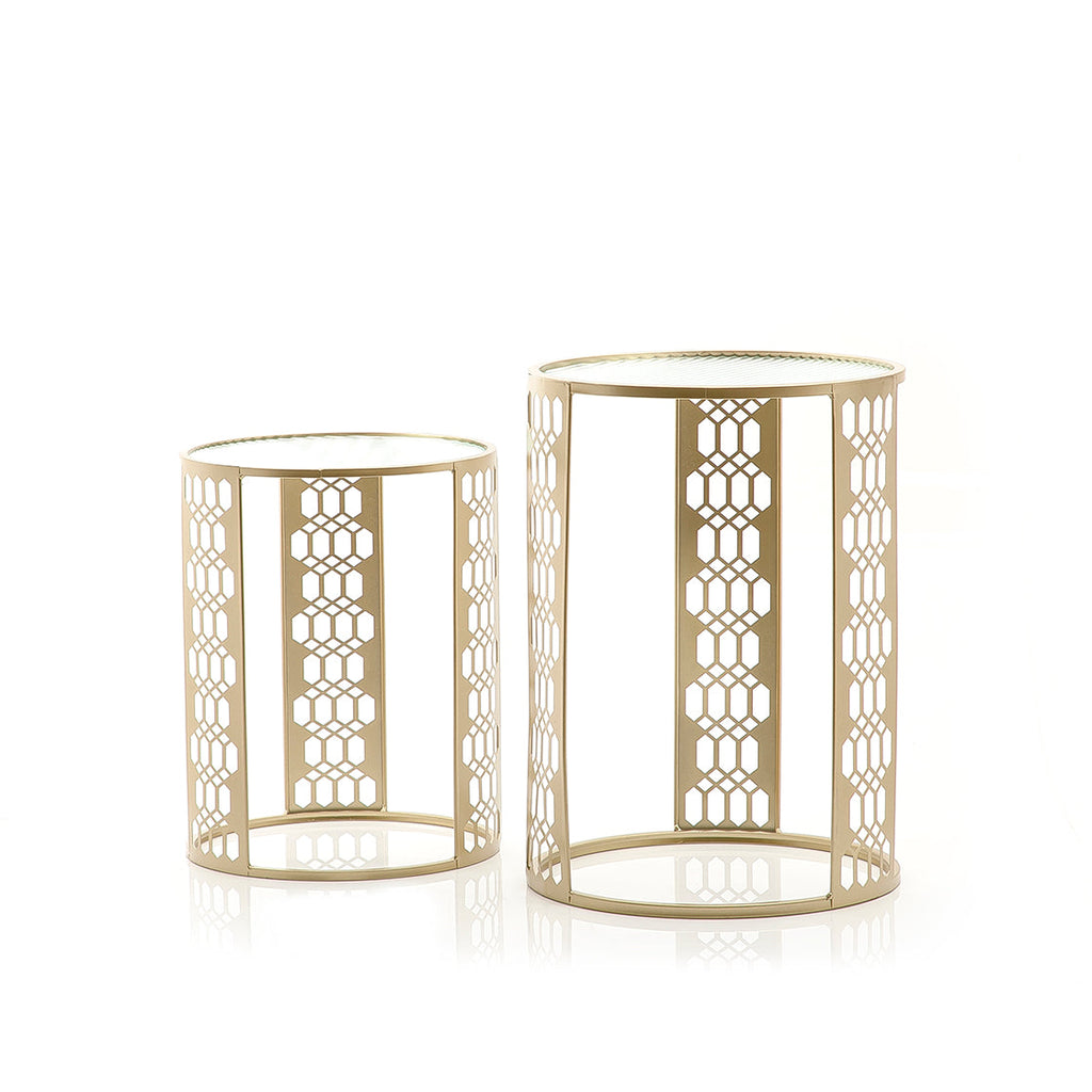 Set of 2 metal tables