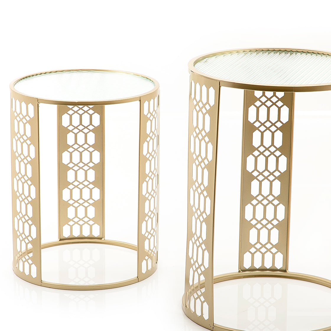 Set of 2 metal tables