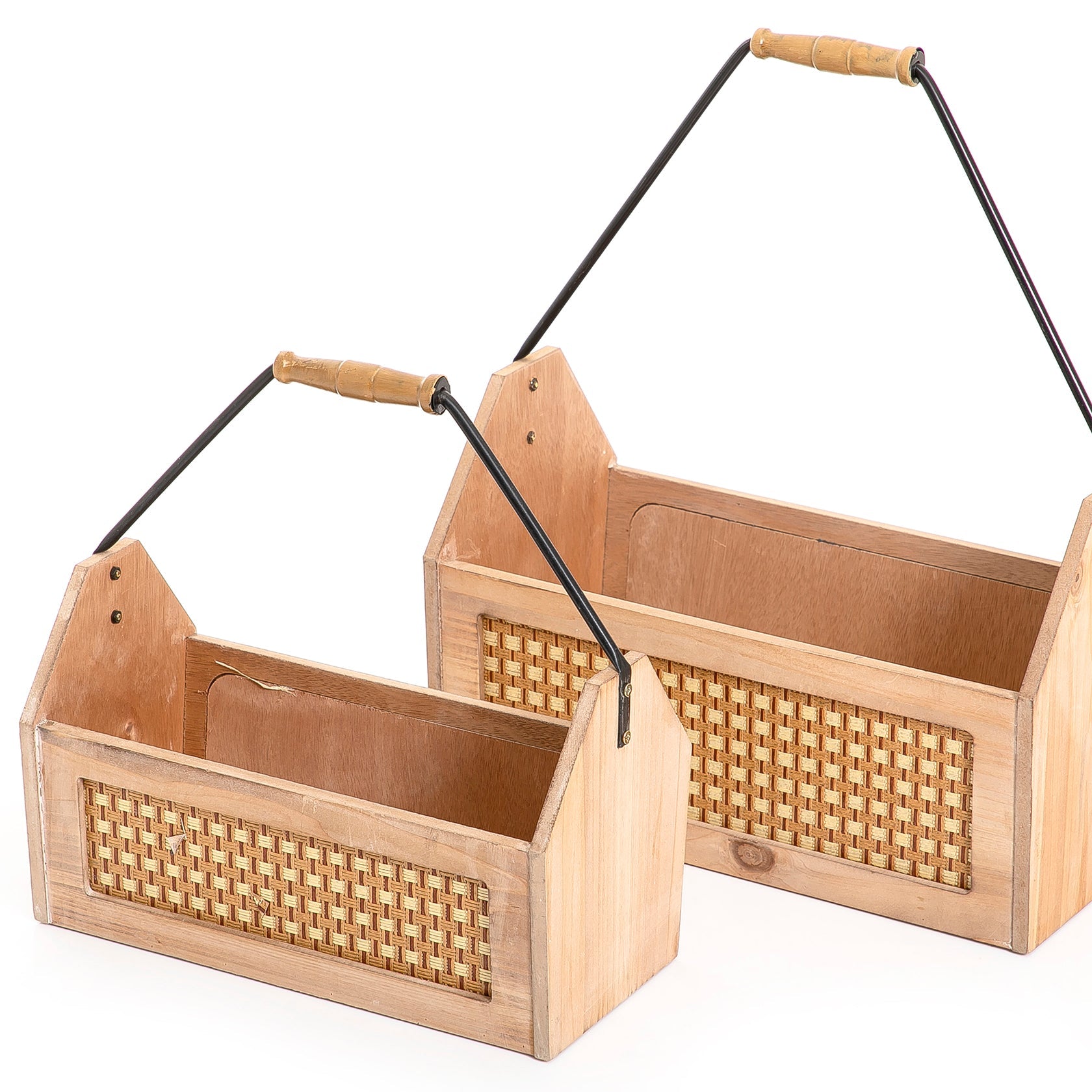 Set of 2 wooden stand