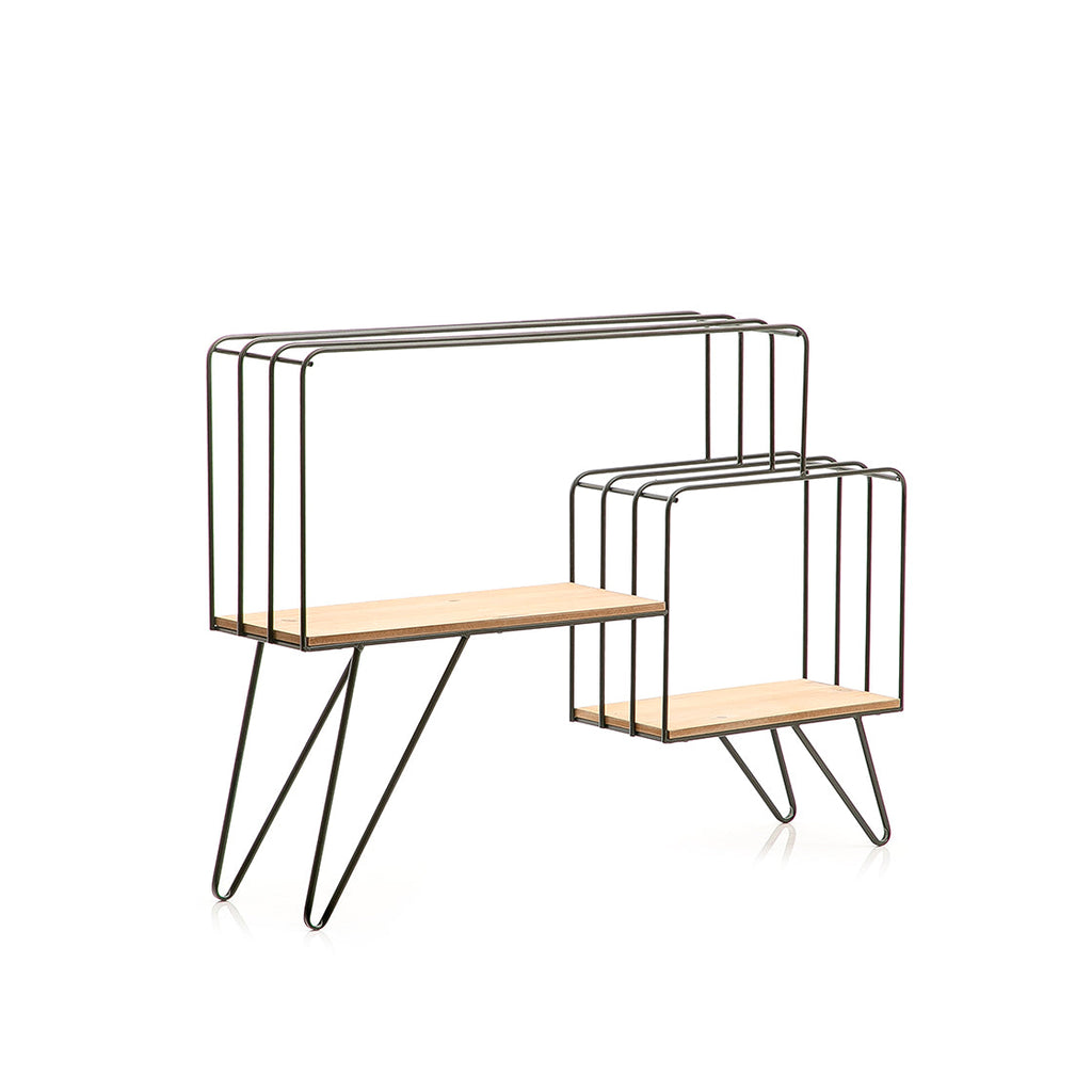 Metal and wood stand