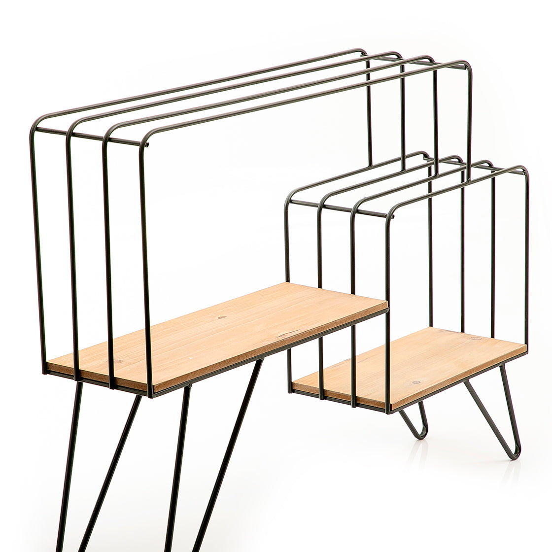 Metal and wood stand