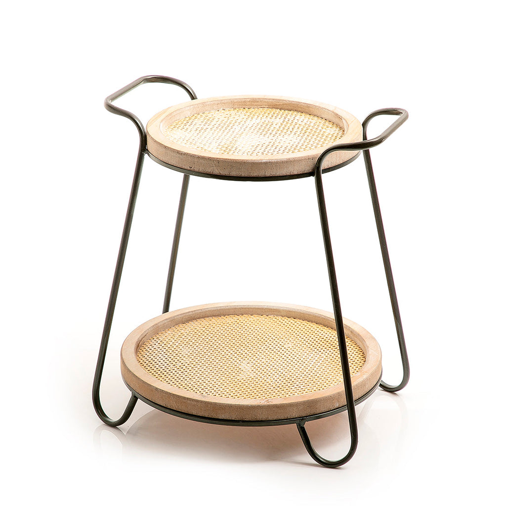 Metal and wood stand