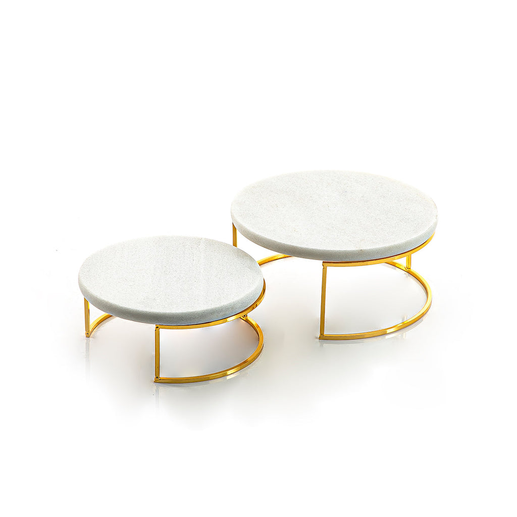 Set of 2 Marble Stand (6157356499109)
