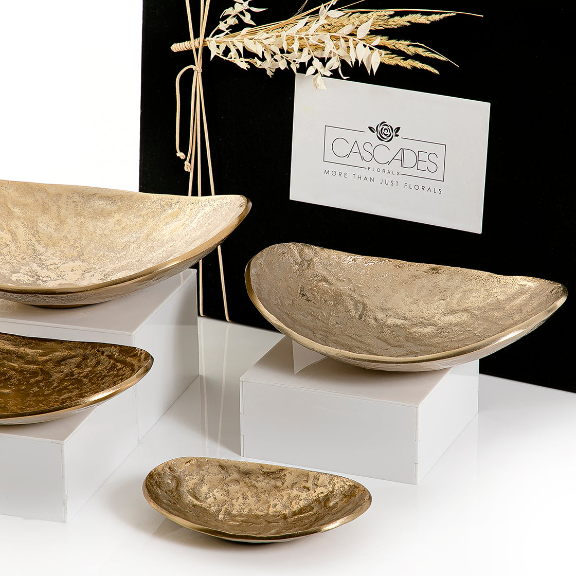 Set of 4 metal Plates with gift box