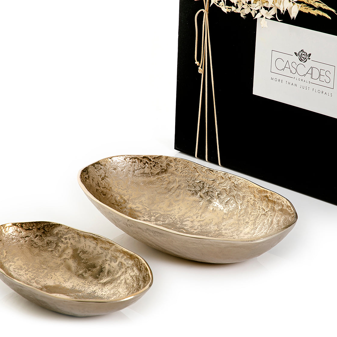 Set of 2 metal bowl with gift box