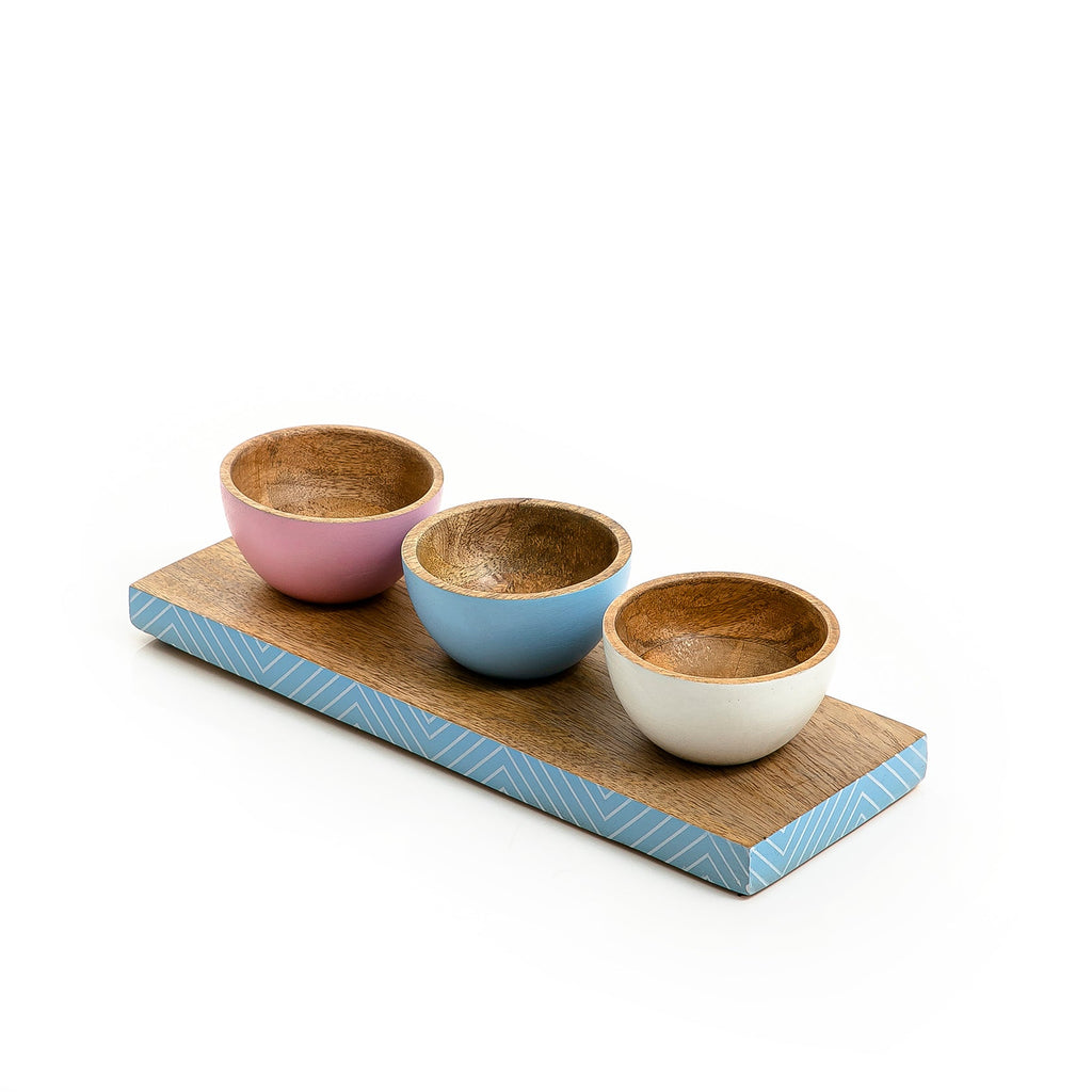 Wooden 3 bowls