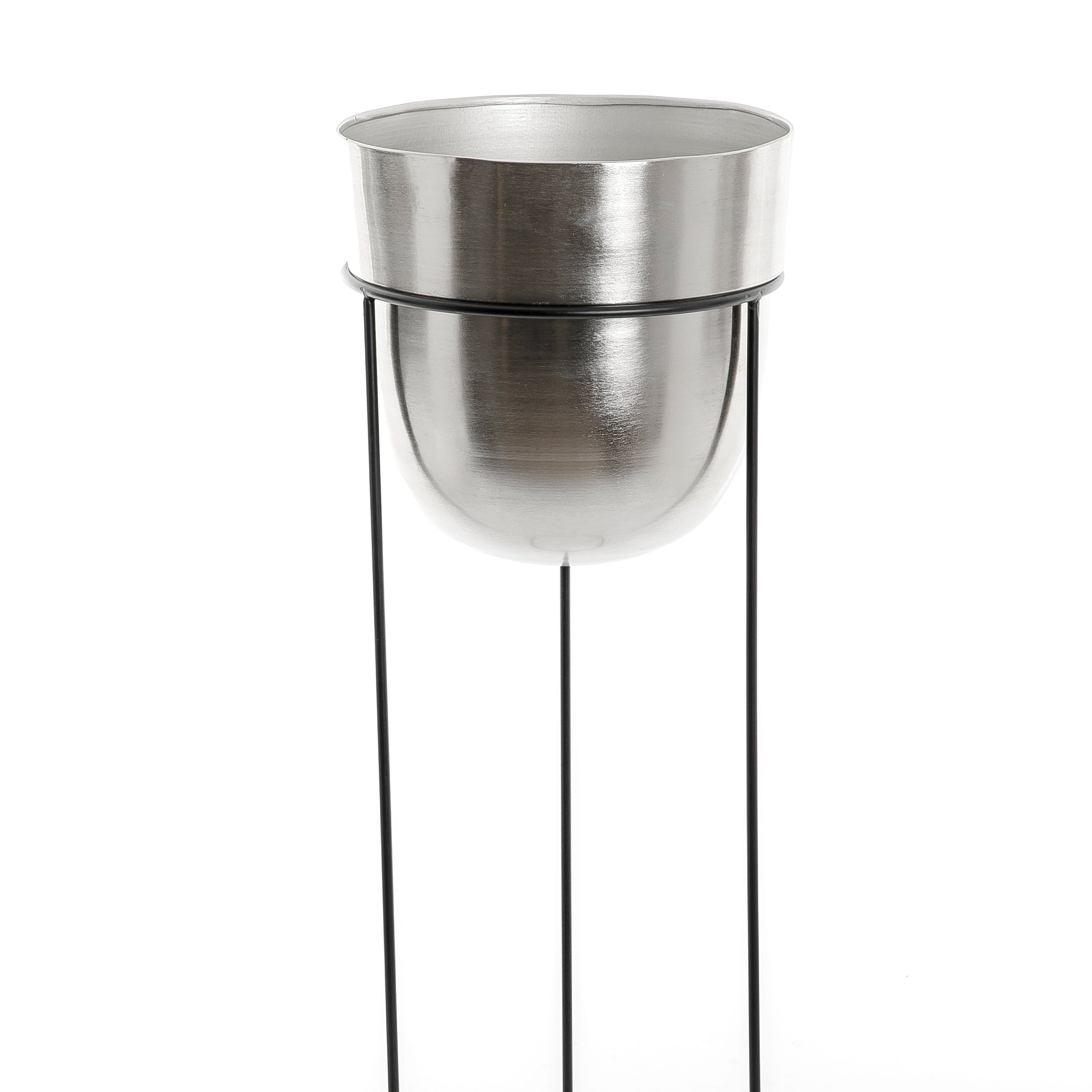 Metal planter with stand