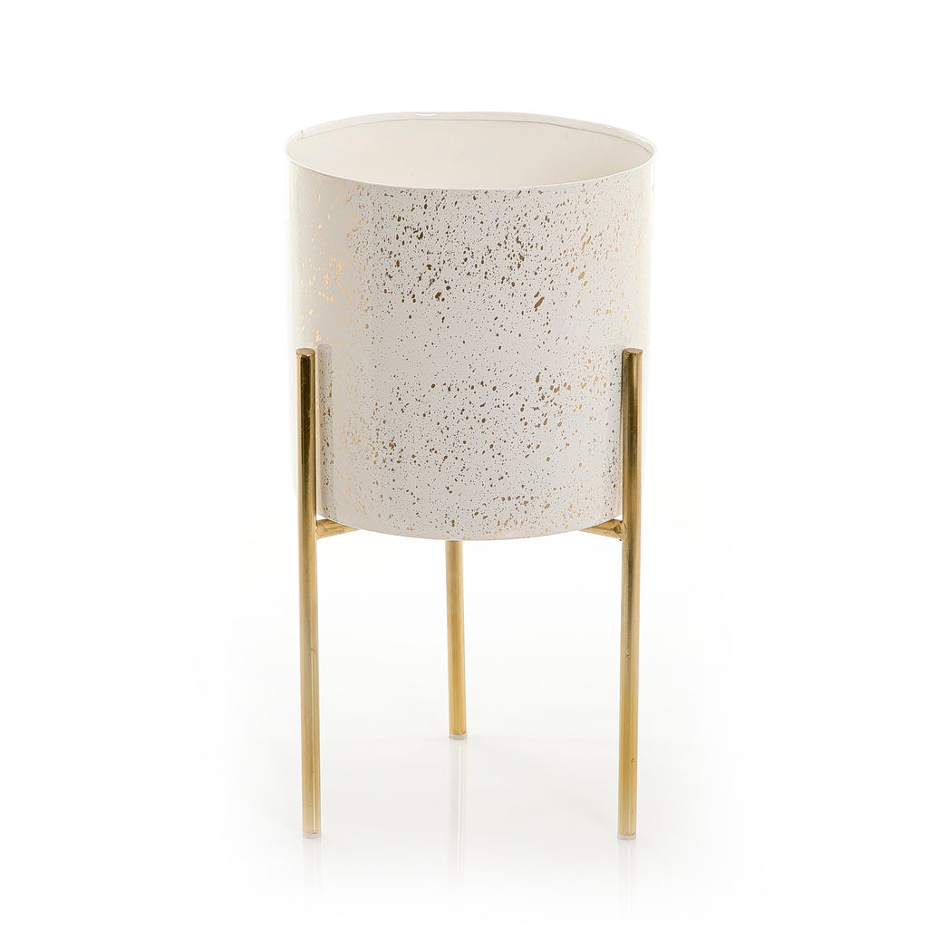 Metal planter with stand