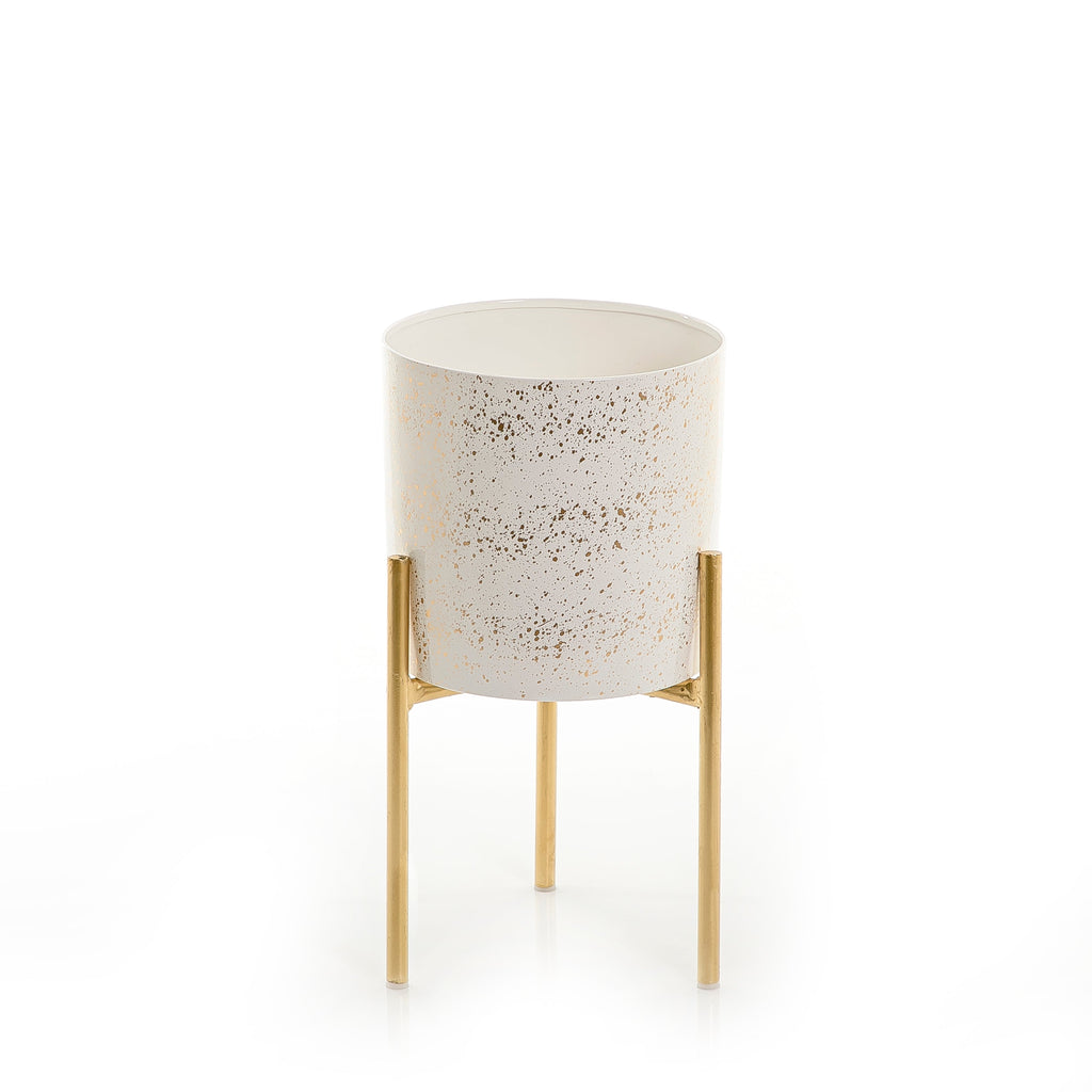 Metal planter with stand