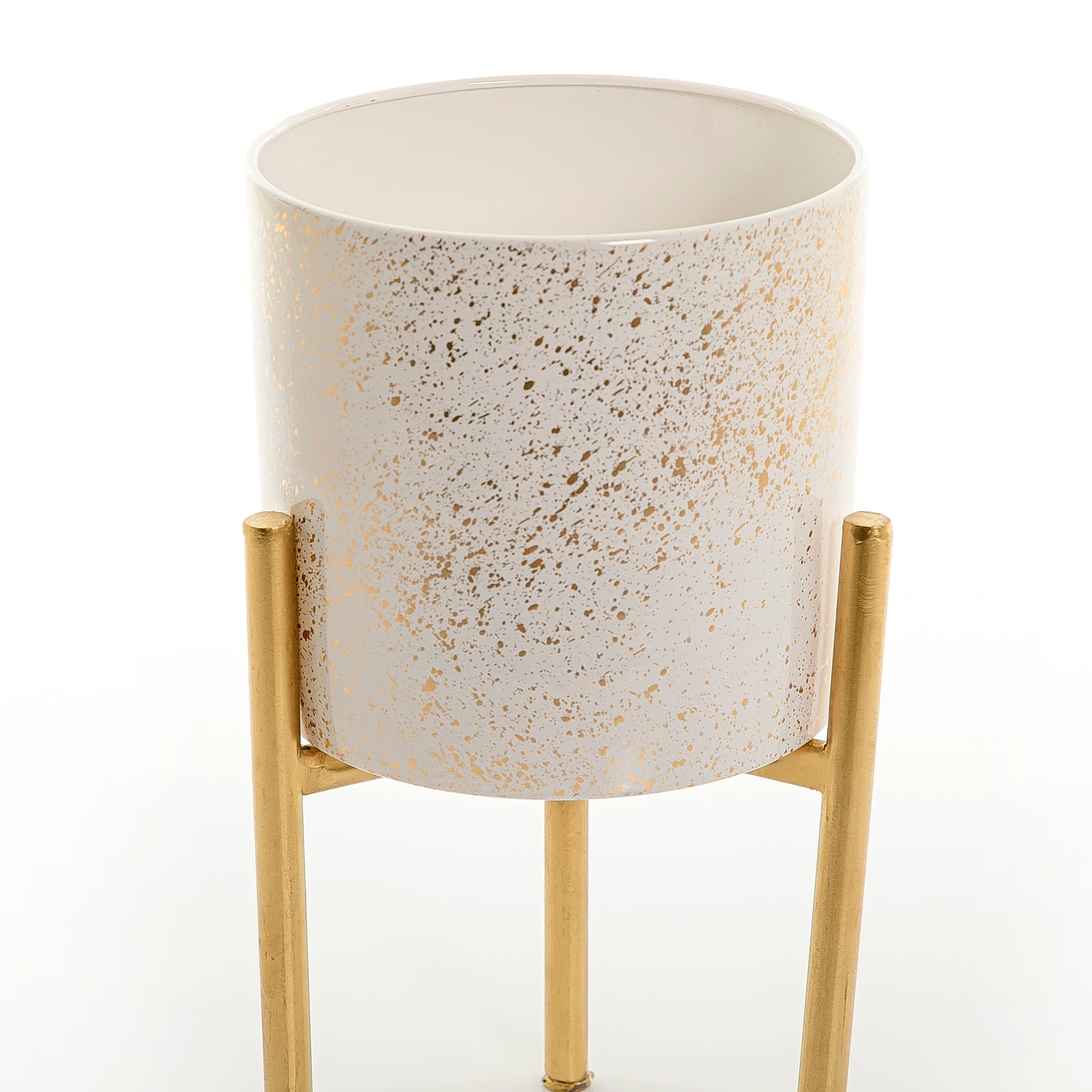 Metal planter with stand