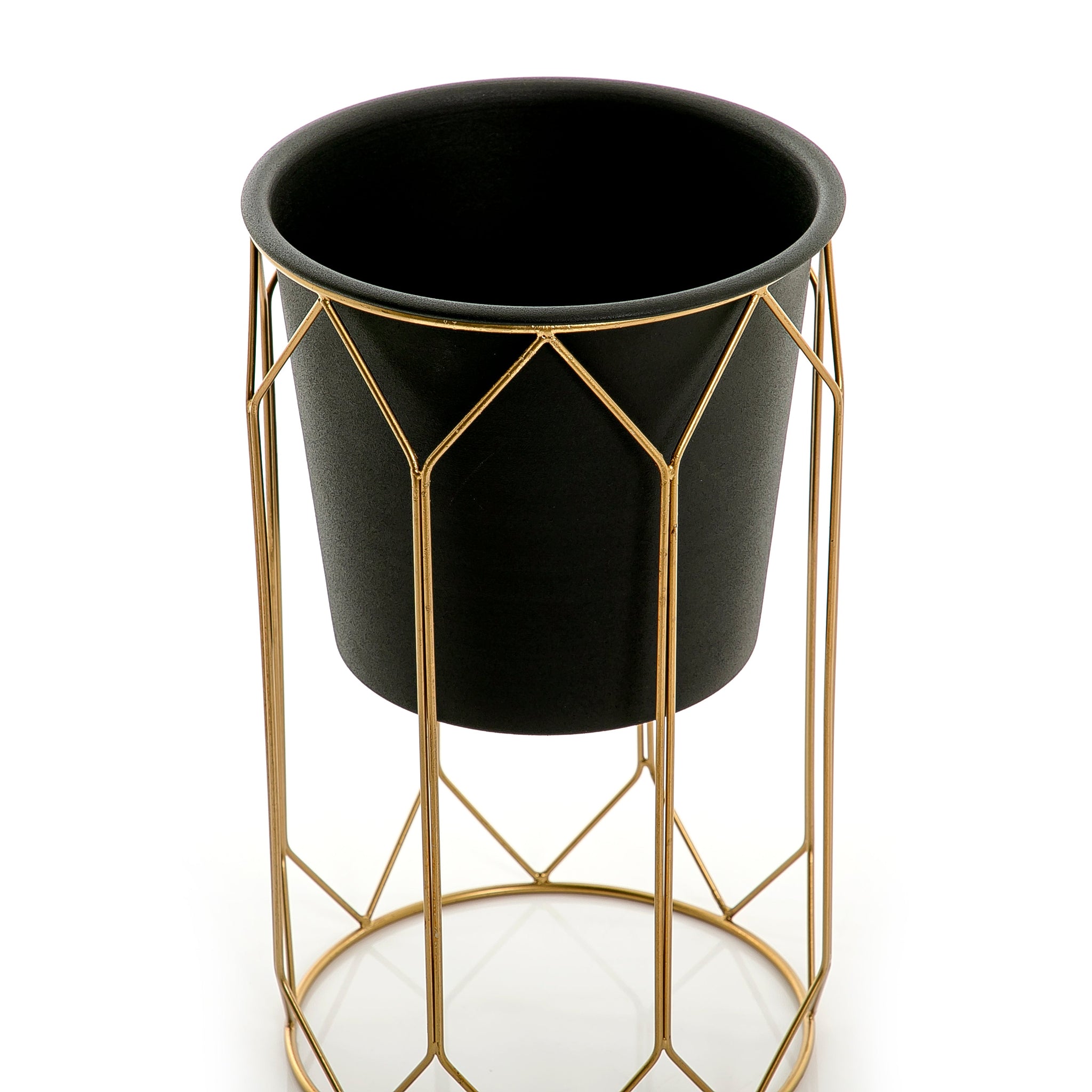 Metal planter with stand