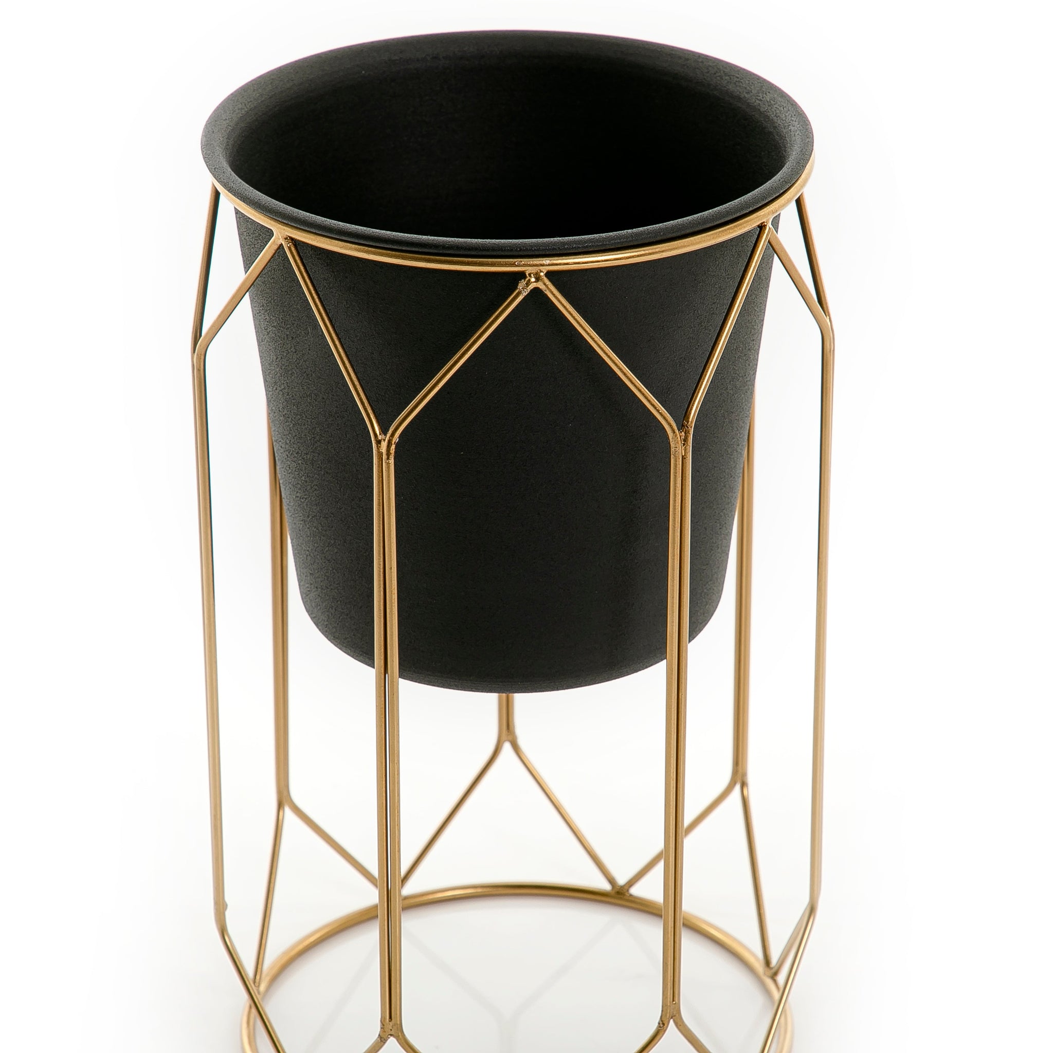 Metal planter with stand