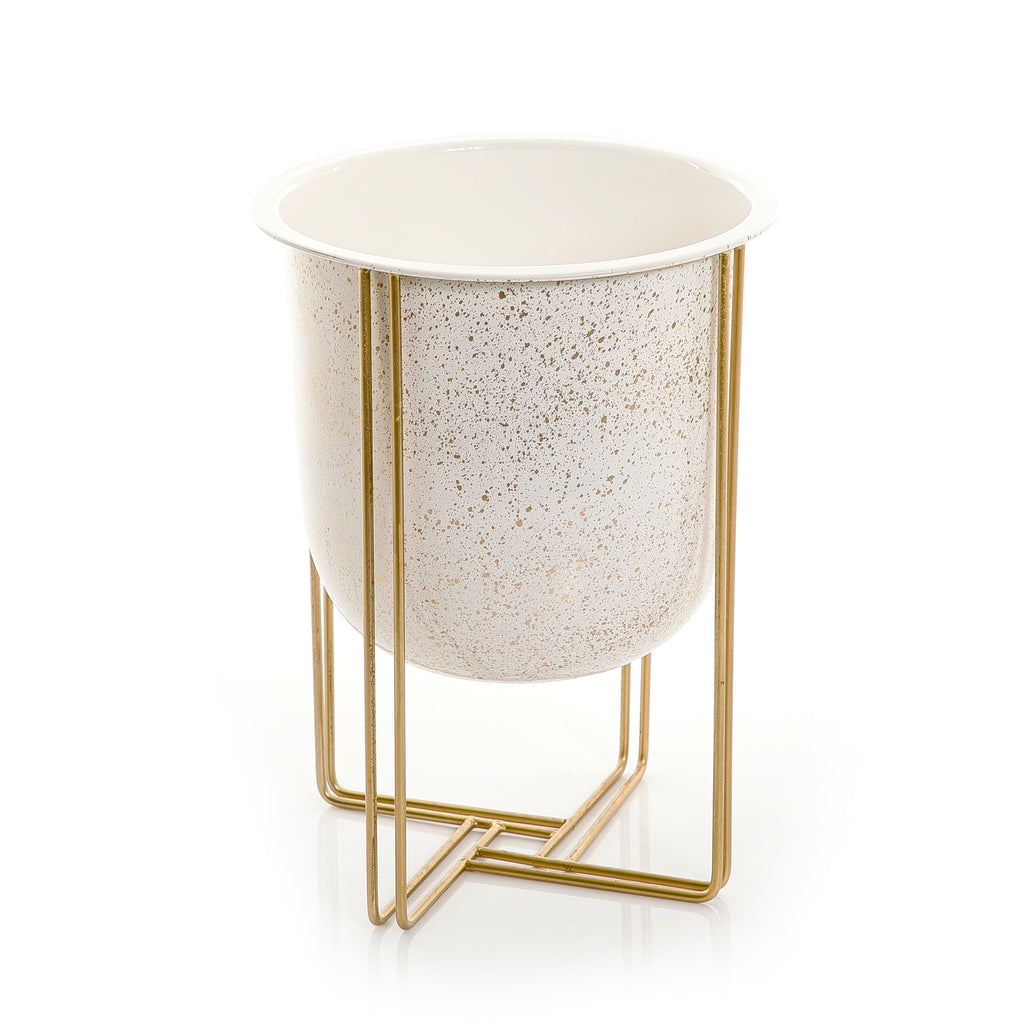 Metal planter with stand