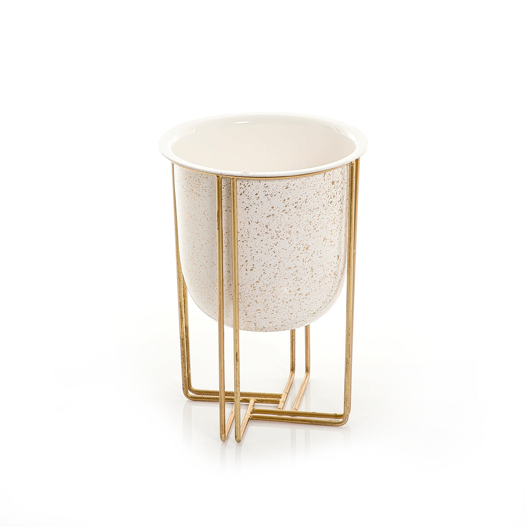 Metal planter with stand