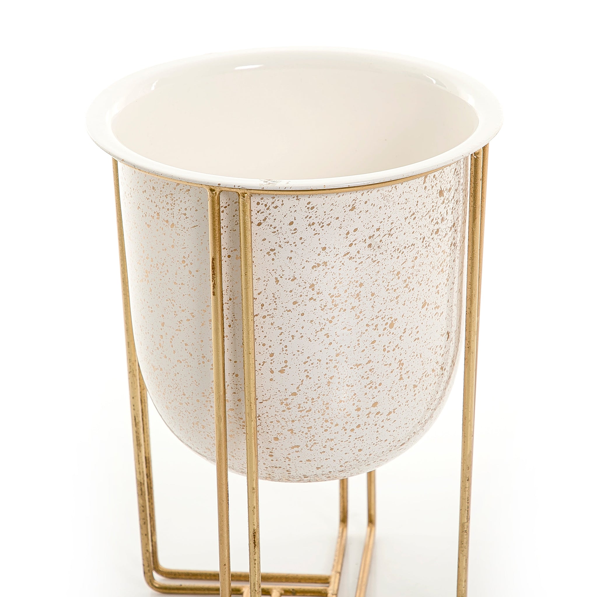 Metal planter with stand