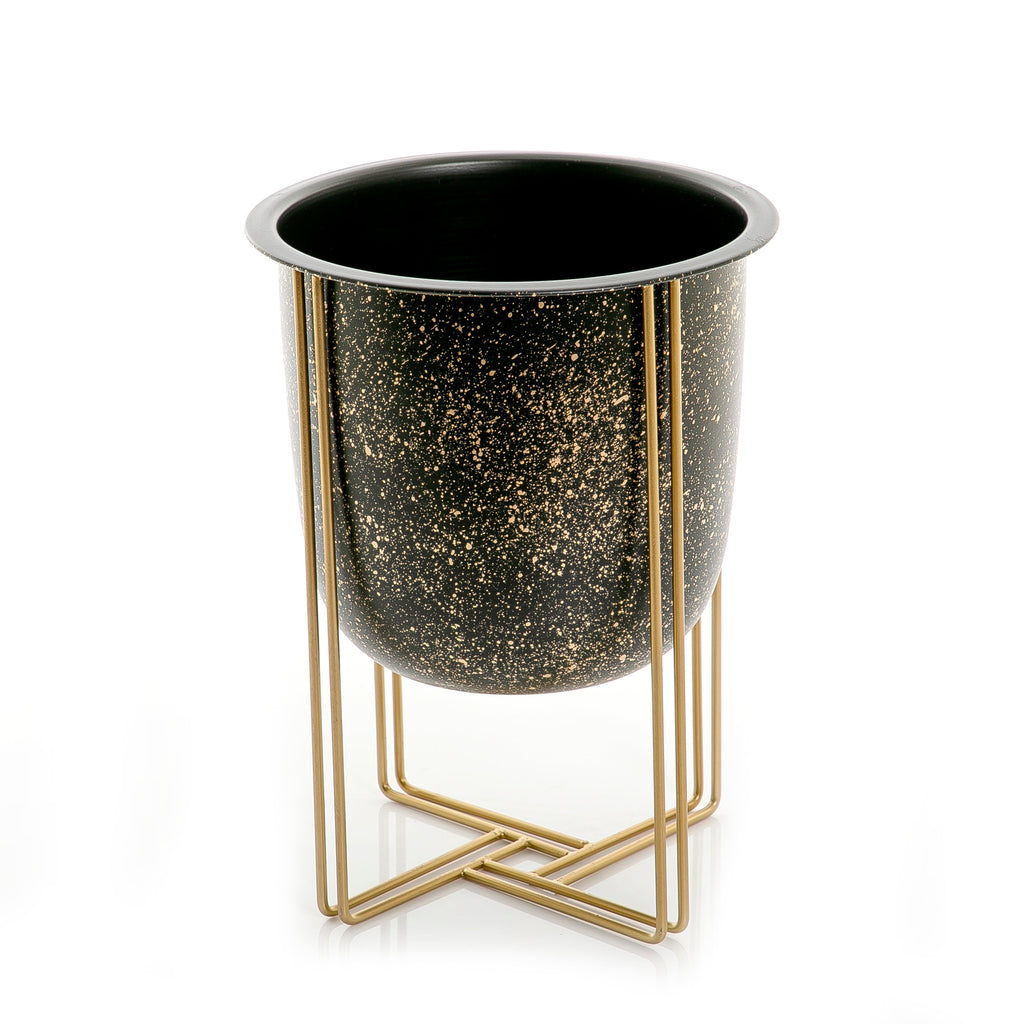 Metal planter with stand