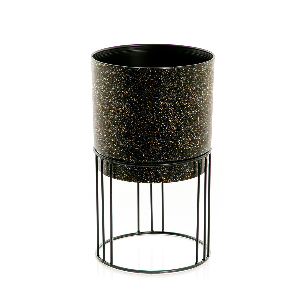 Metal planter with stand