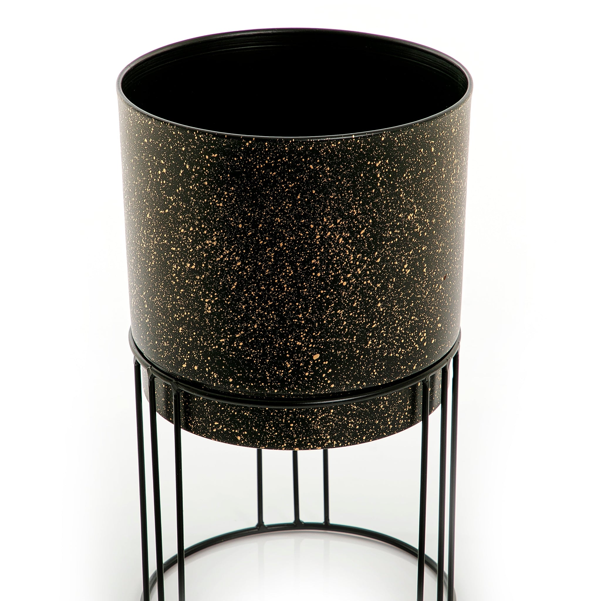 Metal planter with stand