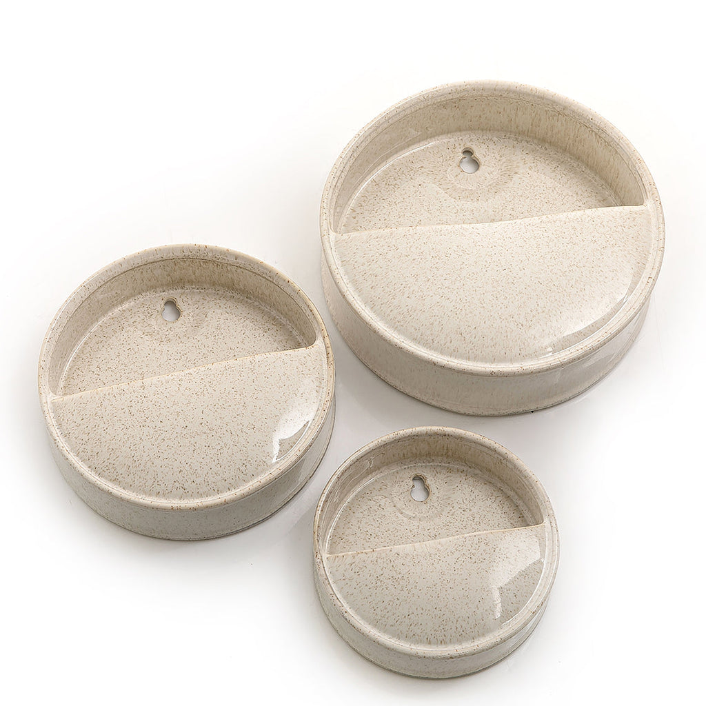 Set of 3 ceramic wall planter