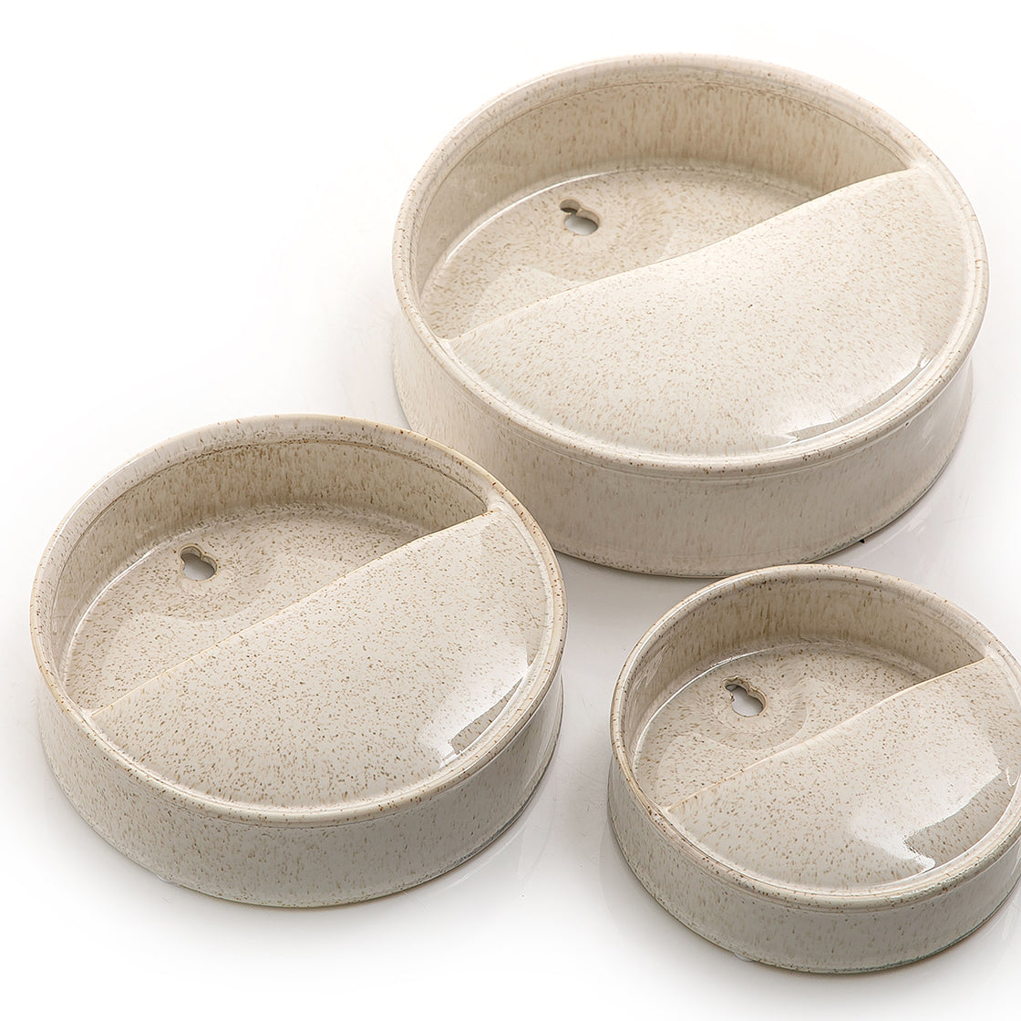 Set of 3 ceramic wall planter