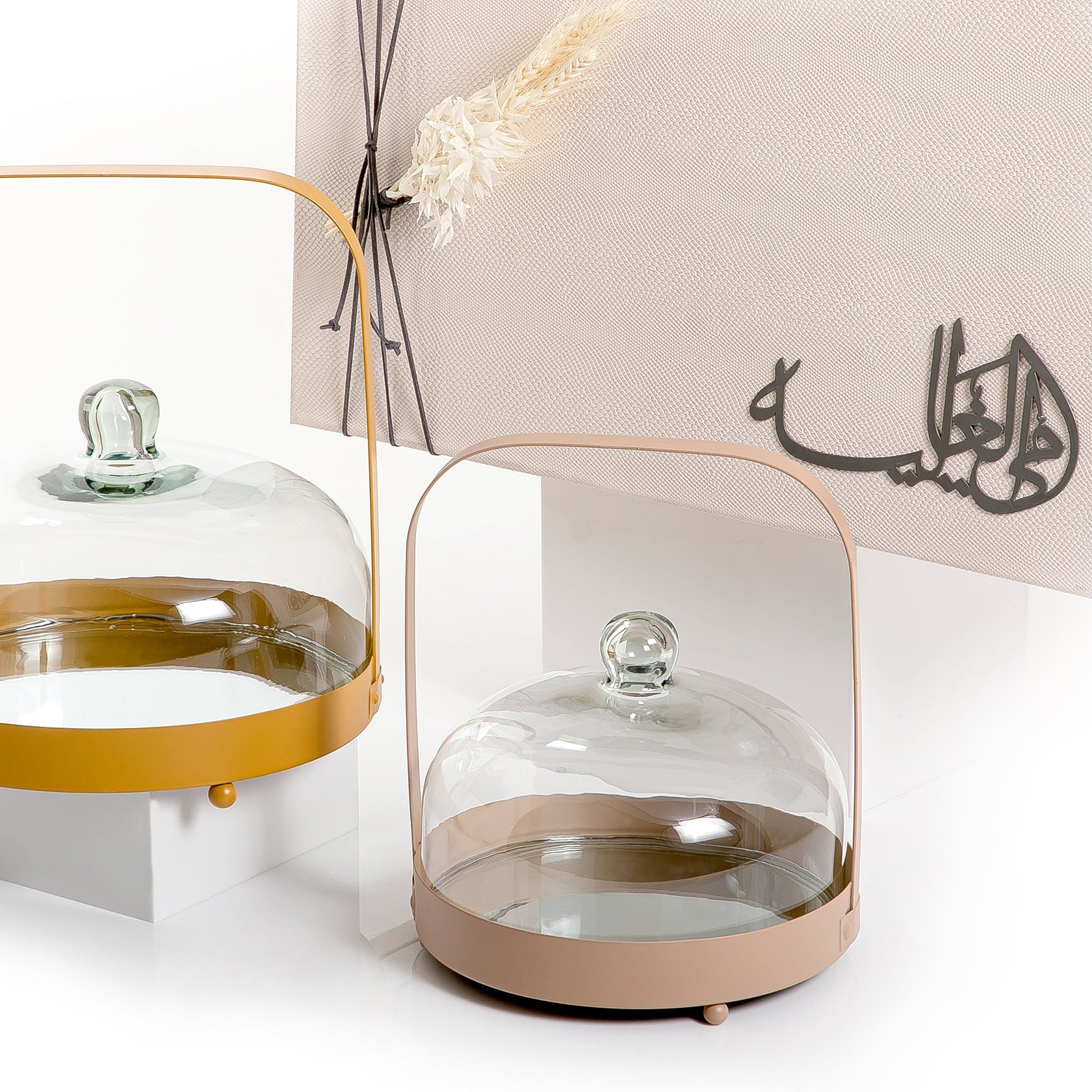 Set of 2 metal Plates with gift box