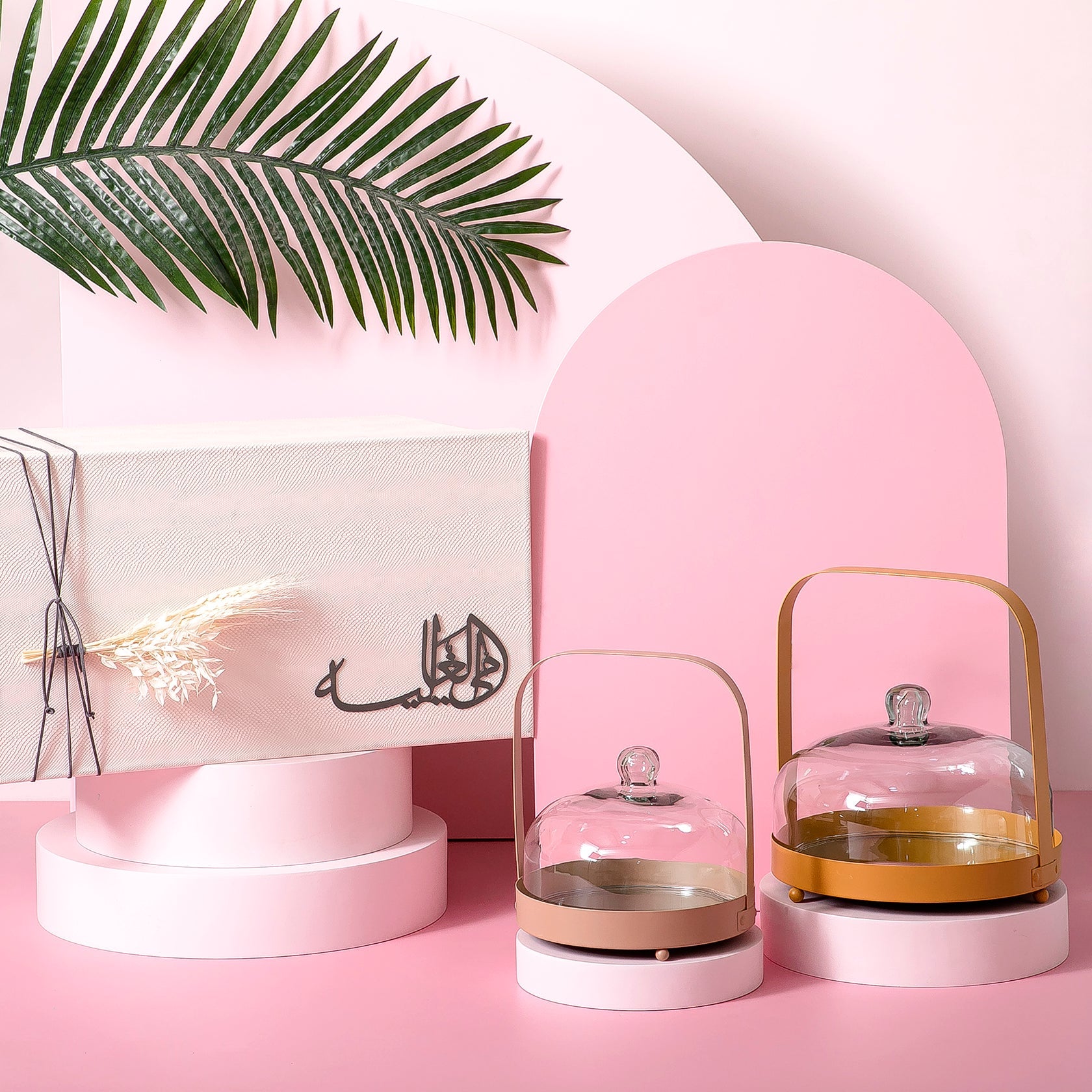 Set of 2 metal Plates with gift box