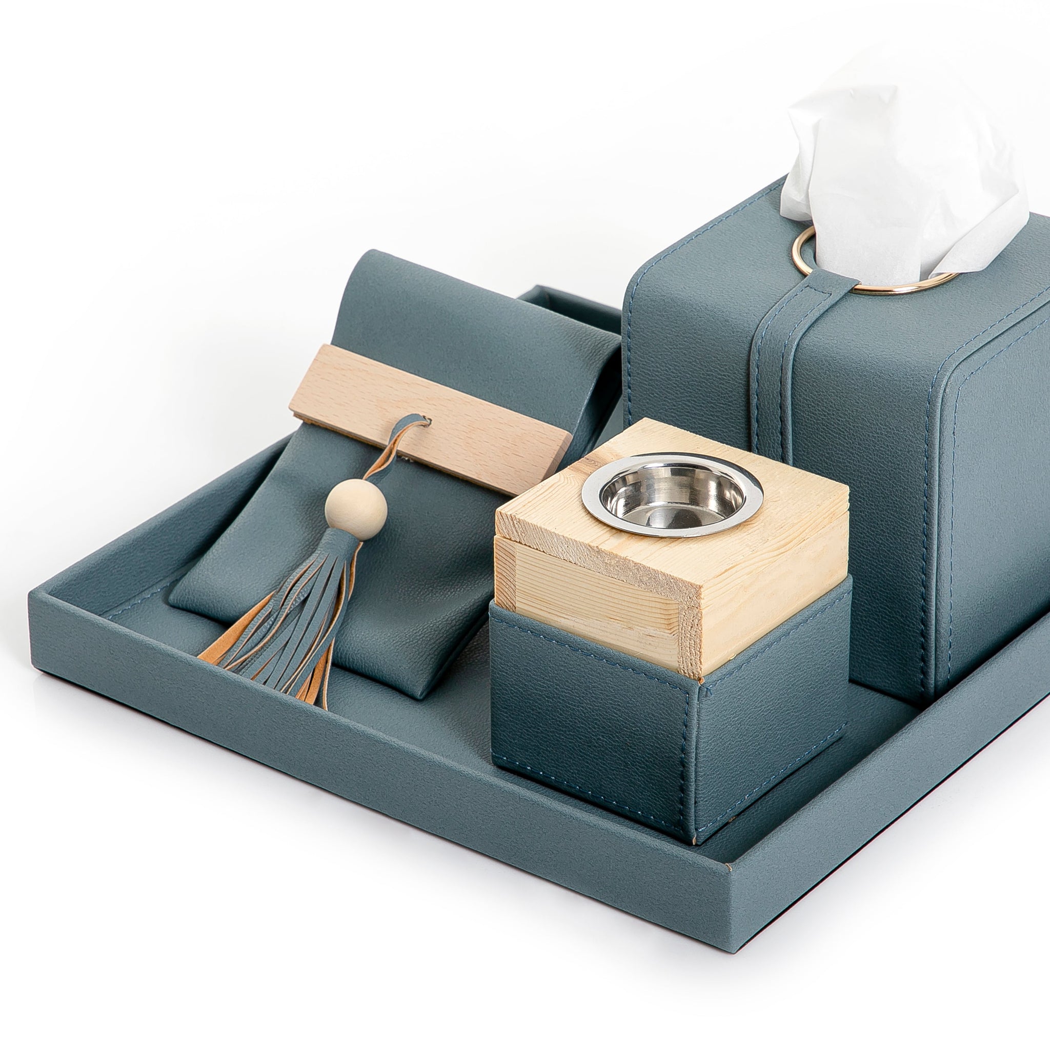 Set of leather mabkhar