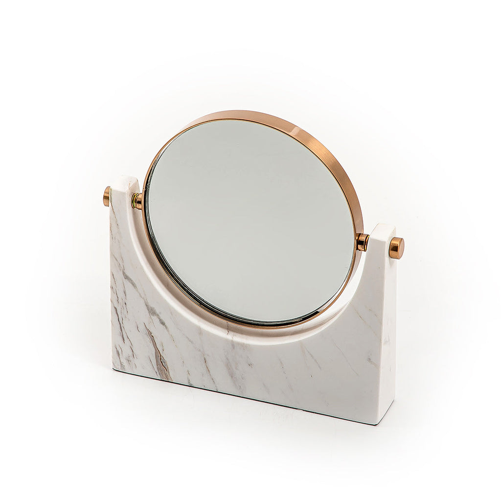 Mirror stand with marble base