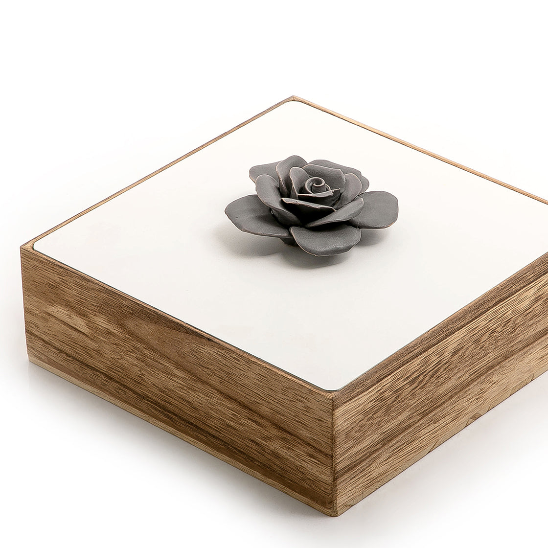 Wooden box with cover