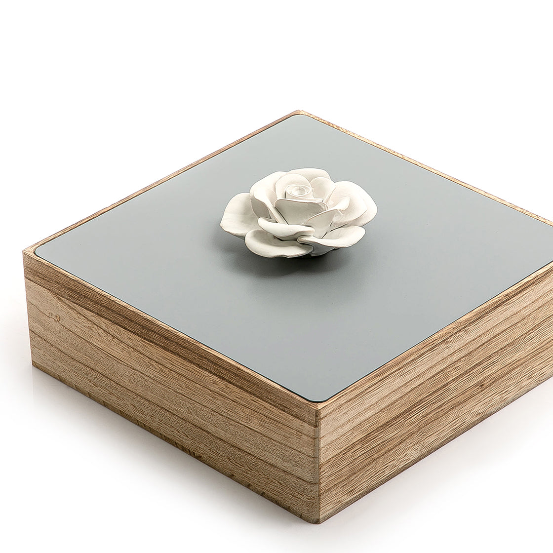 Wooden box with cover