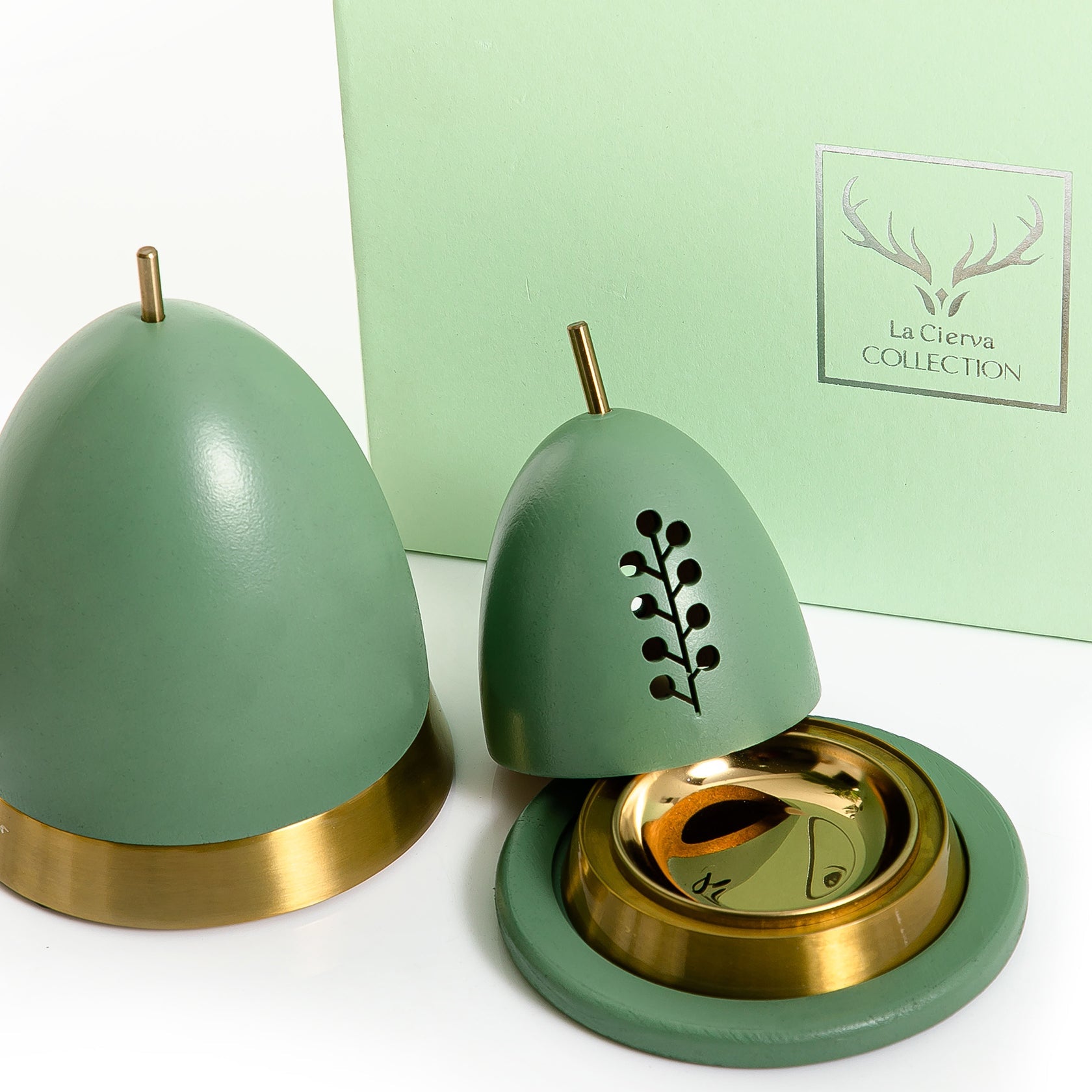 Wooden mabkhar with gift box